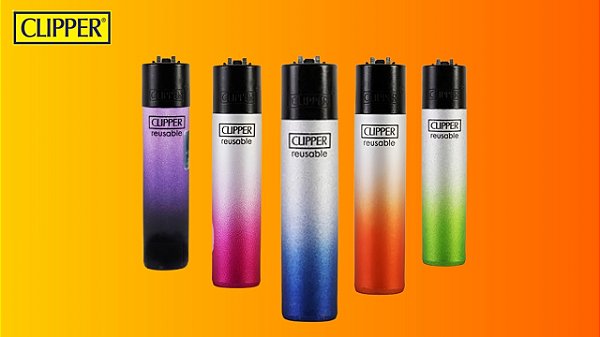 Isqueiro Clipper Gradient Recarregável a Gás Butano Pequeno