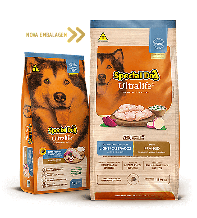 Special Dog - Ultralife - Light - Frango - Castrados - Raças Média e Grande