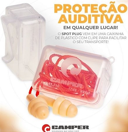 Protetor Auricular Plug 17dB Camper Spot CA 49710