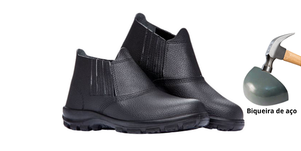 Botina de Raspa Rogil 250 Elástico Bico de Aço CA 28236