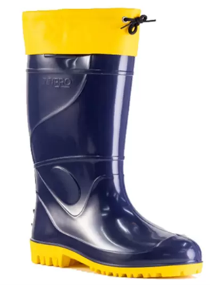 Bota PVC Impermeável Azul com Polaina e Sola Antiderrapante - CA 49855 INNPRO
