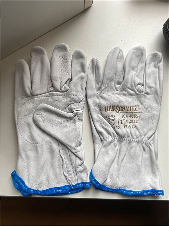 LUVA COURO VAQUETA - PUNHO 7CM - MARCA SCHMITZ - REF LV - 8M, 9G, 10GG E 11XG