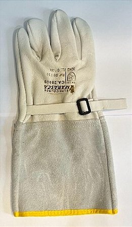 LUVA COURO DE SOBREPOR - 15 CM - PUNHO RASPA - MARCA SUPRICOUROS MARASCA - REF 28T10
