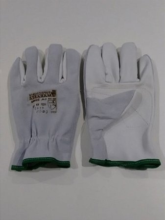 LUVA COURO - VAQUETA PALMA - DORSO RASPA - PUNHO 7CM - REF 17 - MARCA SUPRICOUROS MARASCA