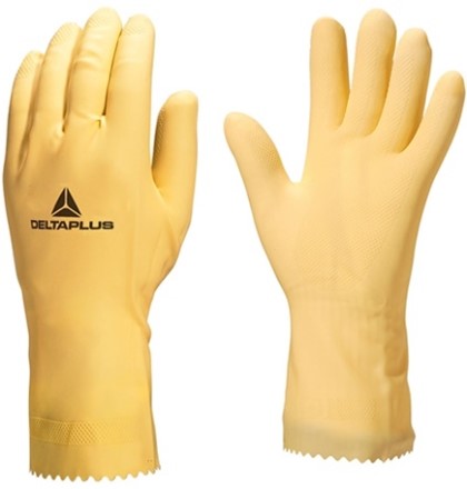 LUVA DE BORRACHA NATURAL CLORADA - MARCA DELTA PLUS - REF VE 905