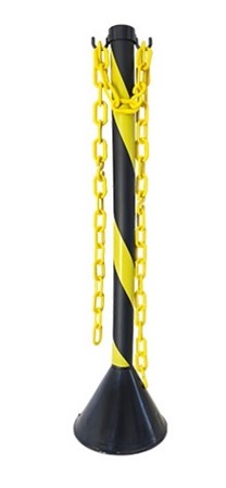 PEDESTAL ZEBRADO (PRETO AMARELO) - MARCA PLASTCOR - COD 700.01132