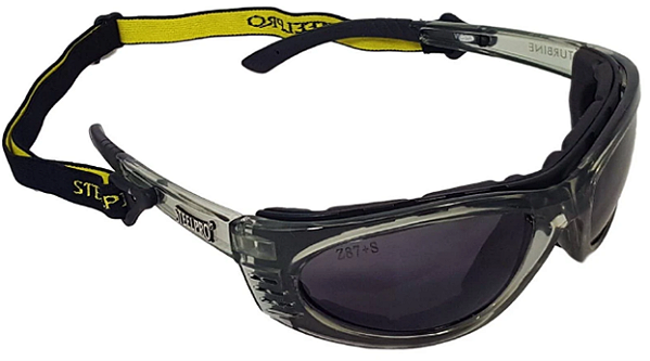 ÓCULOS AMPLA VISÃO CINZA FUMÊ - MODELO STEELPRO TURBINE - MARCA VICSA - COD VIC-58.120