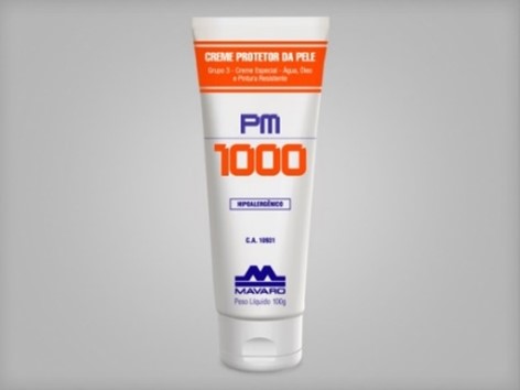 CREME DE PROTEÇÃO PM 1000 - 200G - ÁGUA RESITENTE, ÓLEO E PINTURA - MARCA MAVARO