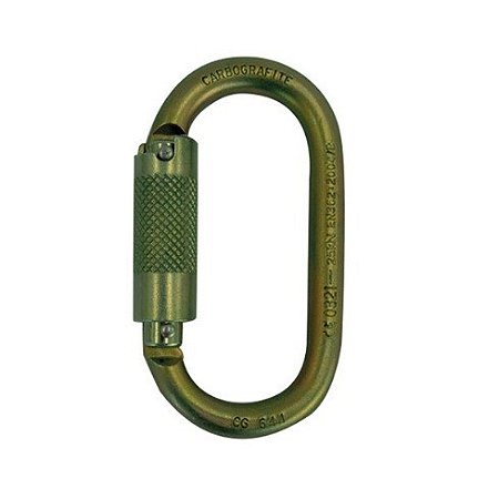 MOSQUETÃO OVAL CG 644 – TRAVA TRIPLA - MARCA CARBOGRAFITE – COD 012578412