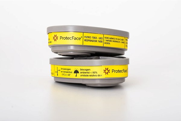 PAR DE FILTRO VO/GA - PARA RESPIRADOR 7600 - MARCA PROTECFACE REF 7003