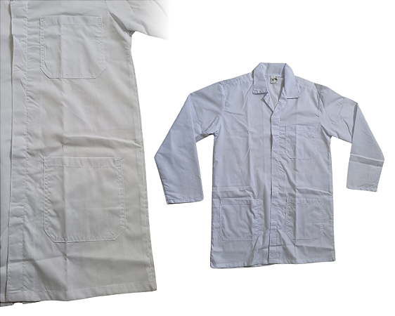 JALECO GUARDA PÓ MANGA LONGA - BRANCO