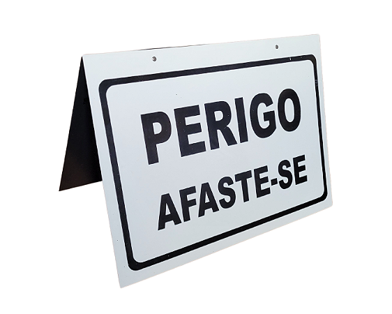 PLACA CAVELETE - PERIGO AFASTE-SE - MARCA PLASTCOR