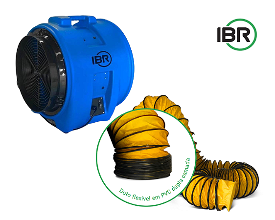 INSUFLADOR / EXAUSTOR IBR V402 + DUTO PVC STANDARD 7,6M VND760 - COD 601009