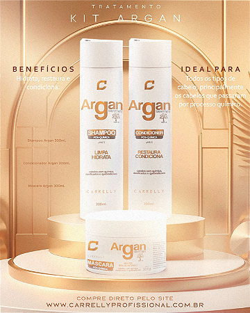 Kit Argan Pós Quimica 300ml