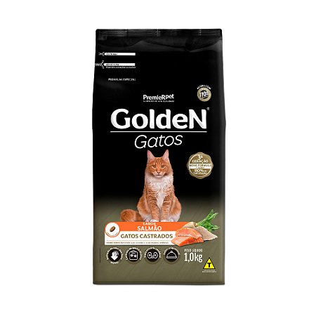 GoldeN gatos castrados sabor salmão 1kg