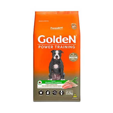 Golden Power Training  adultos sabor frango e arroz 15 kg
