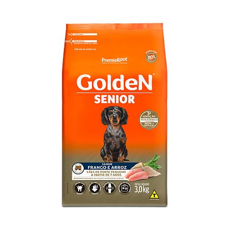 Golden Senior Mini Bits  sabor frango e arroz 3kg