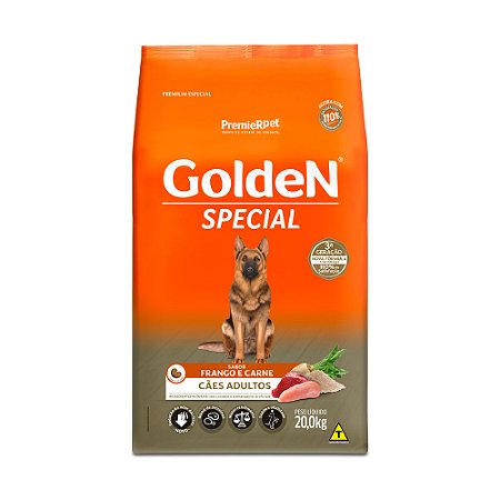 Golden Special para Cães Adultos 20kg carne e frango