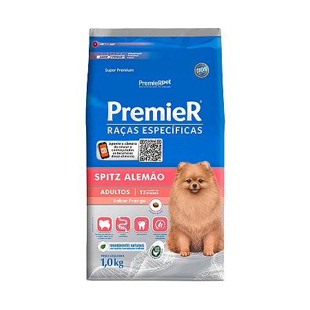 Premier Spitz Alemão Filhote frango 1 kg,