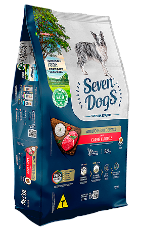 SEVEN DOGS ADULTOS CARNE ARROZ 18KG
