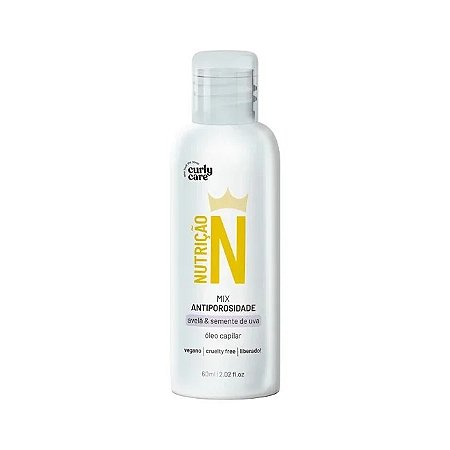 Óleo Mix Antiporosidade Intensa Avelã e Semente de uva 60mL - Curly Care
