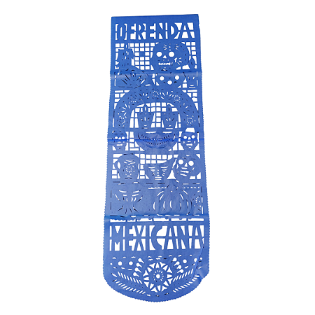 Papel Picado Azul Vertical "Ofrenda Mexicana"