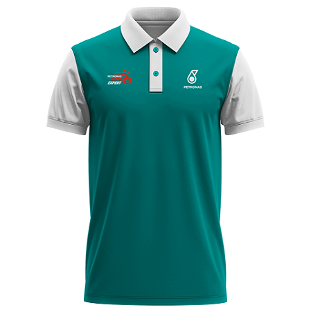 Camisa Polo MotoExpert Verde e Branca