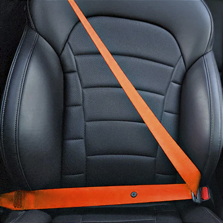Fita Cinto De Segurança Laranja Neon Florescente Universal