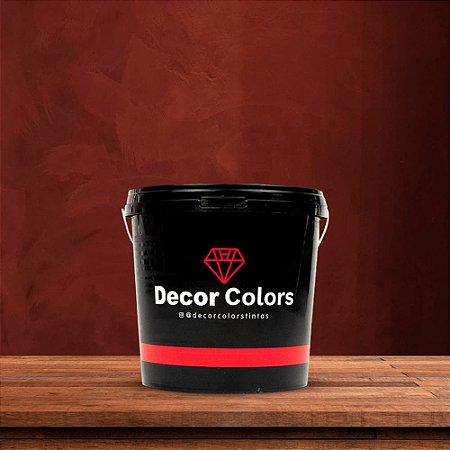 Cimento Queimado Rústico Vermelho Rubi 5 kg Decor Colors