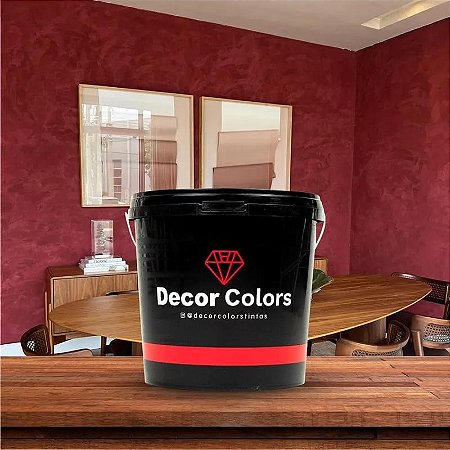 Cimento Queimado Rústico 23 kg Vermelho Rubi Decor Colors