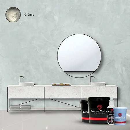 Kit Cimento Queimado Azulejo Crômio Decor Colors