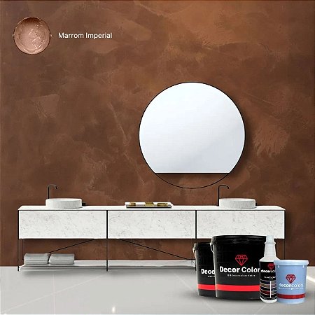 Kit Cimento Queimado Azulejo Marrom Imperial Decor Colors