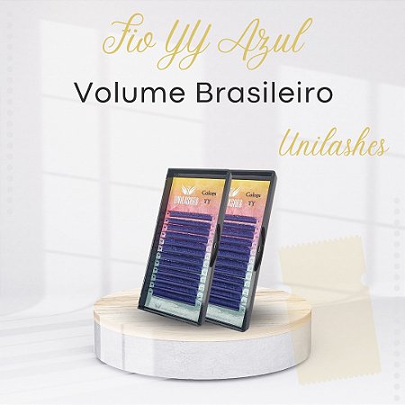 Fio Volume Brasileiro YY Azul Unilashes - Mix - (8 ao 14) - 0.07 - D