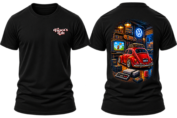 Camiseta Fusca Vermelho - UNISSEX