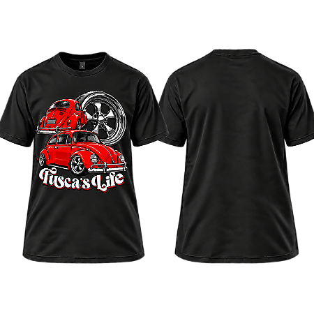 Camiseta Fusca Vermelho Fuscas Life - UNISSEX