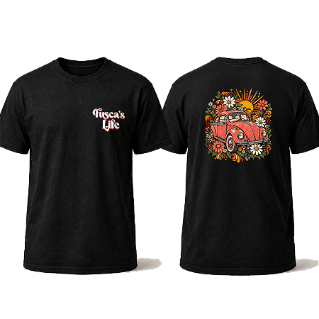 Camiseta Fusca Rosa - UNISSEX
