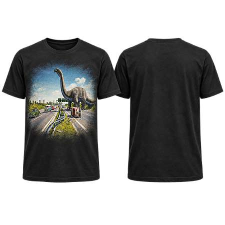 Camiseta Fusca Dinossauro retro - UNISSEX