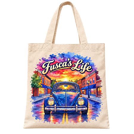 Ecobag Fusca Azul Aquarela