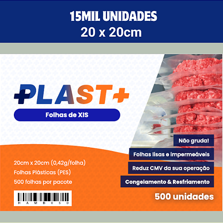 15mil unidades 20x20cm - Folhas de Xis