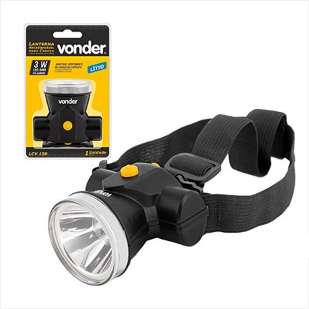 Lanterna de LED para cabeça recarregável LCV 150 - Vonder