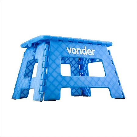 Banqueta plástica dobrável azul 220 mm - Vonder