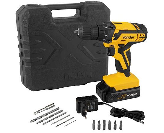Furadeira Parafusadeira bateria 12V PFV012 Bivolt - Vonder