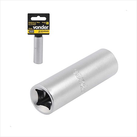 Soquete para vela de ignição encaixe 1/2" 16 mm - Vonder