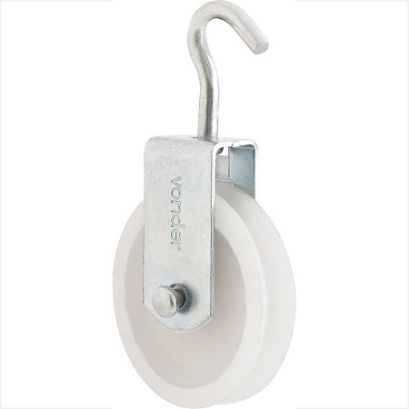 Roldana plástica 4 cm com gancho - Vonder