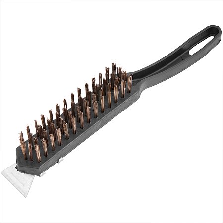 Escova manual cerdas de aço 4 fileiras cabo de plástico - Vonder