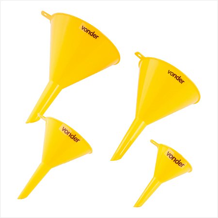 Kit de funis plásticos com 4 peças - Vonder