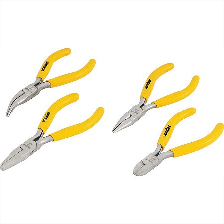 Kit de mini Alicates com 4 peças - Vonder