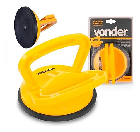 Ventosa simples plástica 118mm capacidade de carga 25Kg - Vonder