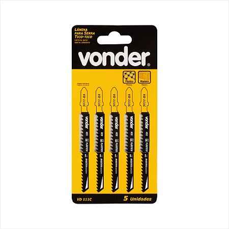 Kit 5 Lâminas para Serra Tico Tico Universal VD111C - Vonder