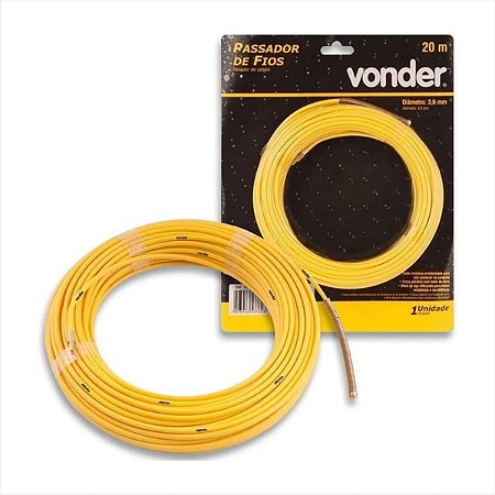 Passador de fios com 30 metros com alma de aço - Vonder